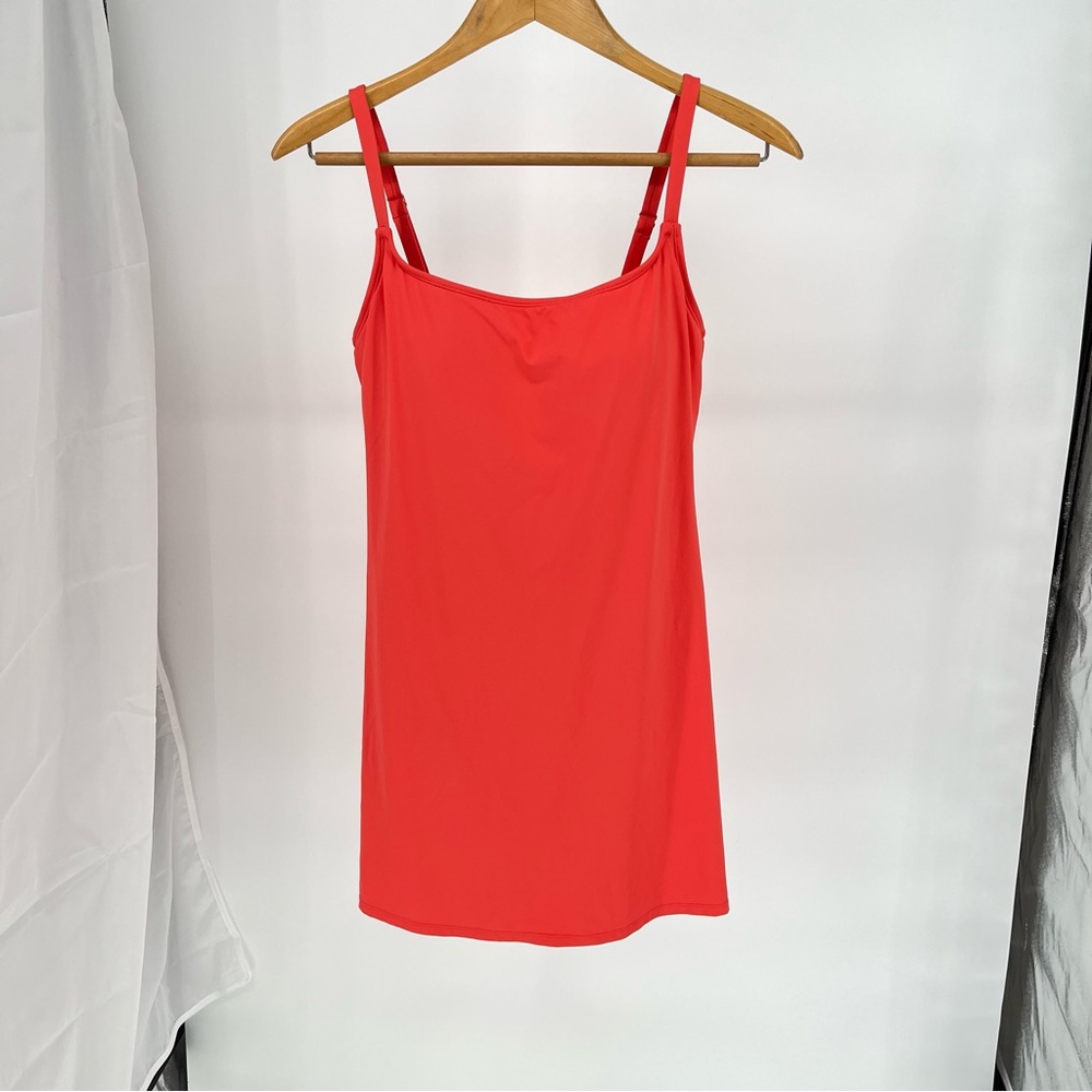 Anne Cole Coral One Piece Swimsuit Size 12 Adjustable Straps Built-In Bra